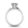 Round diamond 6-prong engagement ring in white gold, Image 2