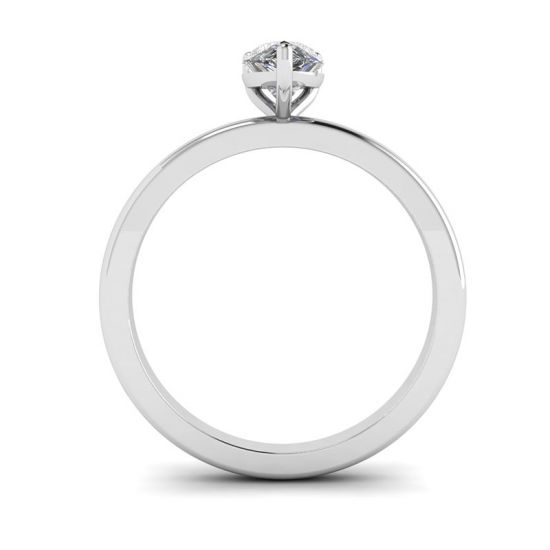 Classic Pear Diamond Solitaire Ring, More Image 0
