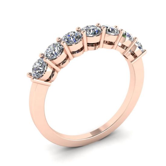 Eternal Seven Stone Diamond Ring in 18K Rose Gold,  Enlarge image 4