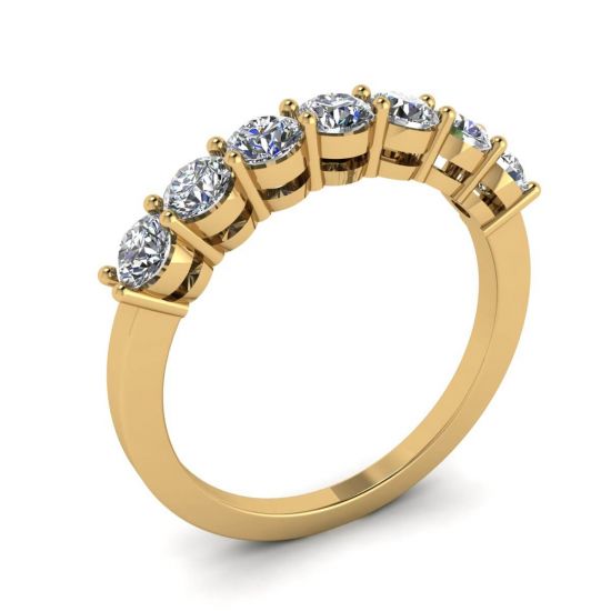 Eternal Seven Stone Diamond Ring in 18K Yellow Gold,  Enlarge image 4