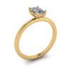 Emerald Cut Diamond Ring Yellow Gold, Image 4