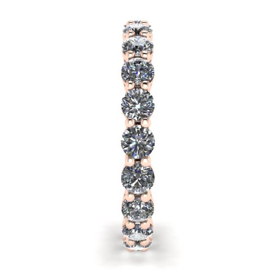 Classic 3 mm Diamond Eternity Ring Rose Gold, More Image 1