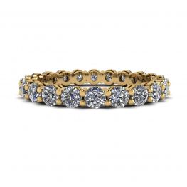 Classic 3 mm Diamond Eternity Ring Yellow Gold