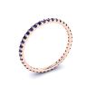 Riviera Pave Sapphire Eternity Ring Rose Gold, Image 4