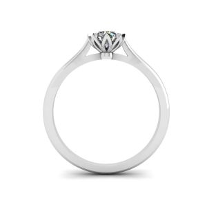 Lotus Diamond Engagement Ring - Photo 1