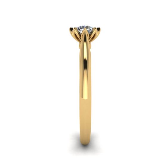 Lotus Diamond Engagement Ring Yellow Gold,  Enlarge image 3