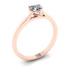 Simple Flat Ring with Heart Diamond Rose Gold, Image 4