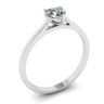 Simple Flat Ring with Heart Diamond  White Gold, Image 4