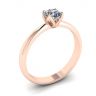 Petal Setting Ring with Round Diamond in 18K Rose Gold, Image 4