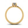 Petal Setting Ring with Round Diamond in 18K Yellow Gold, Image 2