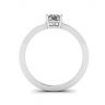 Round Diamond Solitaire Simple 18K White Gold Ring, Image 2