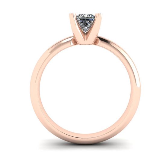 Rose Gold Ring with Princess Cut Diamond, More Image 0