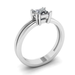 Contemporary Princess Cut Engagement Ring - Photo 3