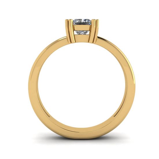 Contemporary Princess Cut Engagement Double Ring,  Enlarge image 2