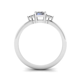Emerald Cut Diamond Ring with Side Diamonds - Photo 1