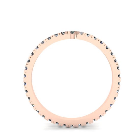 Curved Diamond Eternity Band Rose Gold, More Image 0