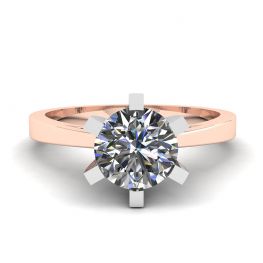 Diamond Ring in 18K Rose Gold for Engagement Diamond Ring in 18K Rose Gold for Engagement
