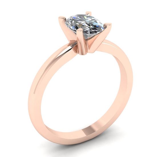 Oval Diamond Ring Rose Gold,  Enlarge image 4