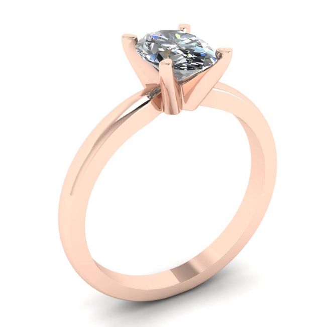 Oval Diamond Ring Rose Gold - Photo 3