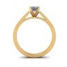Futuristic Style Emerald Cut Diamond Ring in 18K Yellow Gold, Image 2