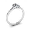 Pear Diamond Ring with Halo, Image 4