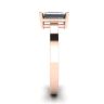 Rectangular Diamond Ring Rose Gold, Image 3