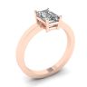 Rectangular Diamond Ring Rose Gold, Image 4