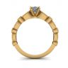 Oval Diamond Romantic Style Ring Yellow Gold, Image 2