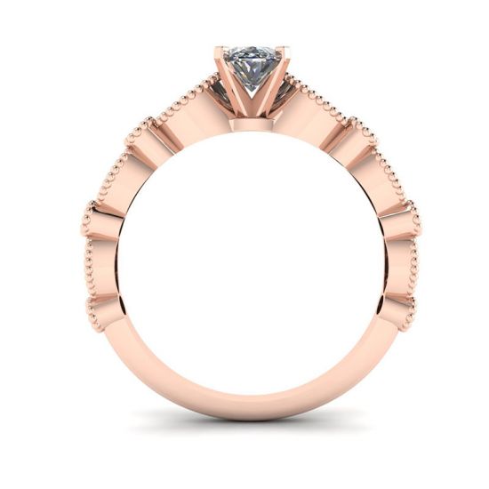 Oval Diamond Romantic Style Ring Rose Gold, More Image 0
