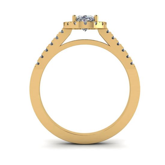 Oval Diamond Ring Yellow Gold,  Enlarge image 2