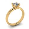 Solitaire Diamond Ring V-shape Yellow Gold, Image 4