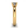 Solitaire Diamond Ring V-shape Yellow Gold, Image 3