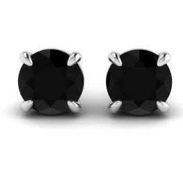 5 mm black diamond stud earrings 