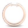 Rose Gold Hoop Earrings with Rubies and Diamonds, Image 2