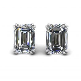 Emerald Cut Diamond Stud Earrings Emerald Cut Diamond Stud Earrings