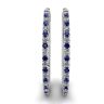 Hoop Sapphire and Diamond Earrings White Gold, Image 3