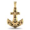 Anchor Sapphire Pendant in 18K Yellow Gold, Image 3