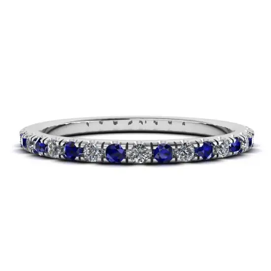 Riviera Pave Sapphire and Diamond Eternity Ring Style 2983W PIERRE Jewellery order now in India
