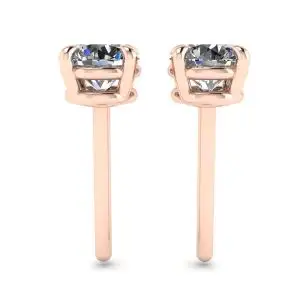 Perfect Round Diamond Studs Rose Gold - Photo 1