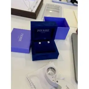 Princess-Cut Diamond Stud Earrings  - Photo 3