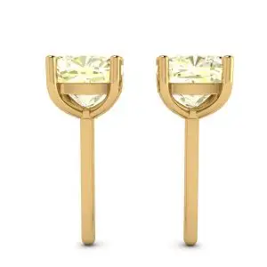 Cushion Yellow Diamond Stud Earrings in 18K Yellow Gold - Photo 1