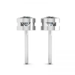 Round Diamond Studs White Gold  - Photo 1