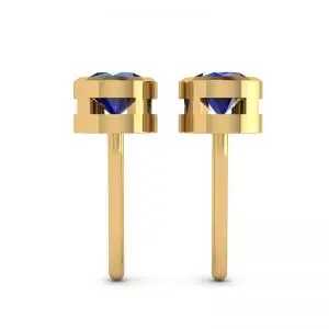 Sapphire Stud Earrings in Yellow Gold - Photo 1