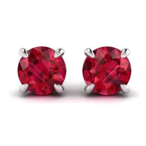 Sapphire Stud Earrings with Detachable Diamond Halo Jacket