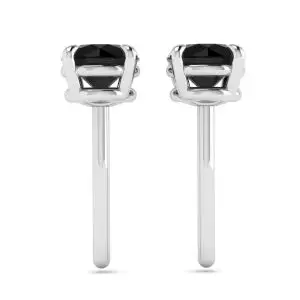 5 mm black diamond stud earrings  - Photo 1