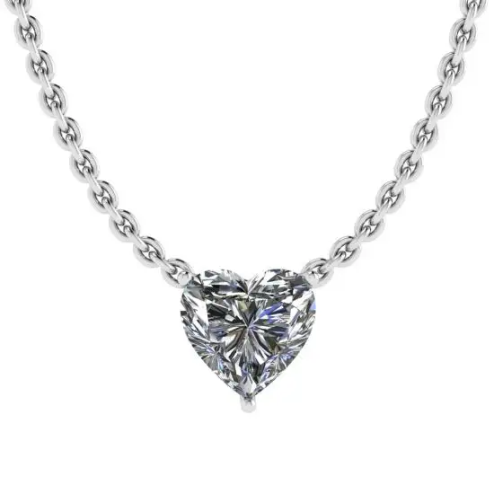 Diamond heart solitaire on sale